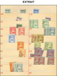 NOUVELLES HEBRIDES Stock en classeur de détail, Poste et Taxe, forte ...