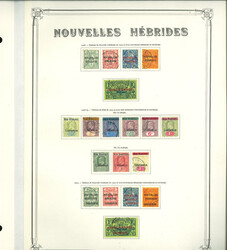 NOUVELLES HEBRIDES Collection Poste 1908/76 complète, sf N°58A, obl ...
