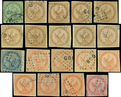 SENEGAL CG N°2, 3 (9), 4, 5 (7), 6, Aigle, ensemble de 19 t. obl. ...