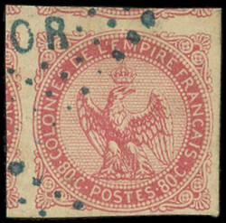 SENEGAL CG N°6 : 80c. rose obl. Los. bleu GOR, 3 voisins, Superbe ...