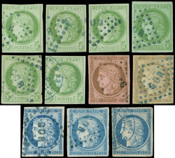 SENEGAL CG N°17 (6), 18, 20, 23 (3), Cérès, ensemble de 11 t. obl. ...