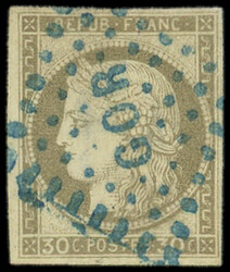 SENEGAL CG N°20 obl. Los. GOR bleu, très léger clair, mais frappe ...