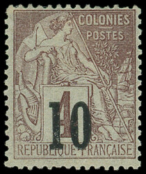 SENEGAL 3B : 10 sur 4c. lilas-brun, T III, TB (Catalog value 330,-)