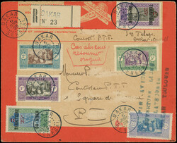 SENEGAL 60, 67, 69 et 86, MIXTES avec NIGER N°19 et 20, obl. DAKAR ...