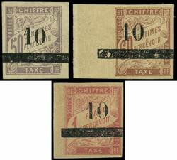 SENEGAL Taxe 1/3 : Type Duval surch. de 1903, petit ou grand bdf, TB ...