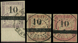 SENEGAL Taxe 1/3 : Type Duval, obl., R et TB (Catalog value 935,-)