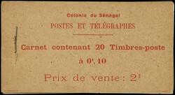 SENEGAL Carnet C57 : 10c. rouge-orange et carmin, carnet de 20, TB ...
