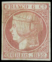 ESPAGNE 12 : 6c. rose, TB (Catalog value 400,-)