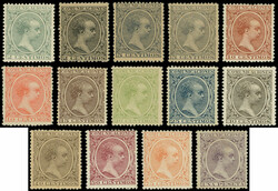 ESPAGNE 196/209 : Alphonse XIII de 1889/99, TB (Catalog value 932,-)