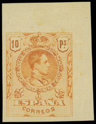 ESPAGNE 254 : 10p. orange, NON DENTELE cdf, TB