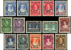 ESPAGNE 313/27 : la série surchargée, TB (Catalog value 500,-)