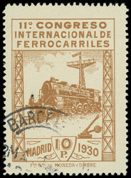 ESPAGNE 441 : 10p. bistre, obl., TB (Catalog value 470,-)