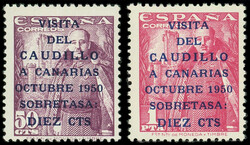 ESPAGNE 806A/07A : Visite du Caudillo aux Canaries, TB (Catalog value ...
