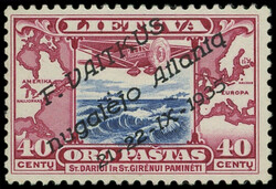 LITUANIE PA 94 : 40c. rose-lilas et bleu, TB. Br (Catalog value 520,-)