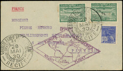BRESIL 205 : 500r. outremer et 5000r. vert (2) Compagnie Condor s. ...