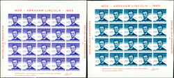 RWANDA 92/97 : Lincoln, FEUILLE de 20 NON DENTELEE, TB, cote COB ...