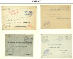 Etats-Unis, collection de 125 Env., la plupart non affranchies, avec ...