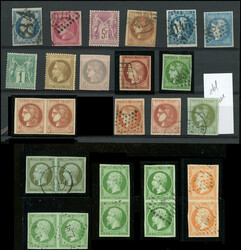 2 petis classeurs de timbres de France et des Colonies, dont des ...