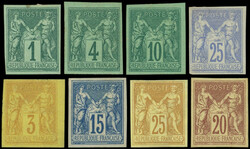 Sage, Réimpressions Granet N°61c, 63b, 76d, 78d, 86b, 90d, 92d, 96d ...