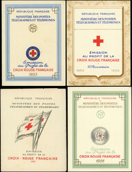 Carnets Croix Rouge 1952/58, un pt d'adh. sur 1952 sinon TB (Catalog ...