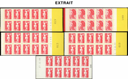 Lot de carnets par multiples entre 1974 et 1989, faciale + de 2000 ...