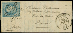 N°29B obl. Etoile s. très petite LAC, càd T15 PARIS 28/9/70, arr. ...