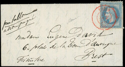 N°29B obl. càd rouge PARIS (SC) 31/10/70 s. LAC, arr. BREST 4/11, ...