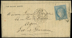 N°37 obl. Etoile s. Gazette N°4 avec son supplément, càd Pl. de ...