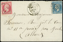 Boules de Moulins N°22 et 24 obl. GC 2240 s. Env. avec ...
