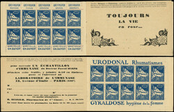 ALGERIE C47-6 : 50c. bleu, S. 120, CHALETS EN BOIS/LAFONTAINE, avec ...