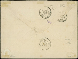 62 2c. vert, 2 BANDES de 3, unité et N°61 1c. vert obl. càd Conv. ...