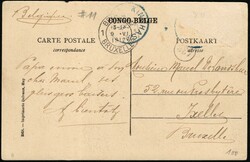 Belgian Congo, picture postcard with view of the Steamer "Brabant", ...
