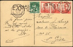 French Congo, picture postcard with view of the Steamer "Valérie" of ...