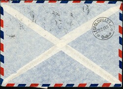 1951, Belgian Congo, airmail envelope, franked with (3x) 1,50fr, (1x) ...