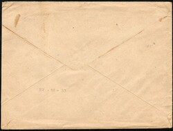 1923, registered envelope franked with (1x) 10c on 5c green plate ...