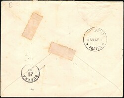 1930, Ruanda Urundi, envelope, franked with (1x) 50c blue and (1x) ...