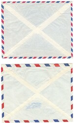 1960-1961, group of 2 airmail envelopes, one franked with (1x) 10fr - ...