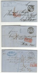 1855-1857, ALLEMAGNE PAR EST 2, archive, lot de 3 lettres, ...