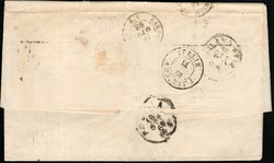 1866, ITALIE AMB. EST 3, lettre (avec contenu), affranchie avec (1x) ...