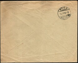 1915, Luxembourg, lettre affranchie avec (1x) "25c bleu - émission ...