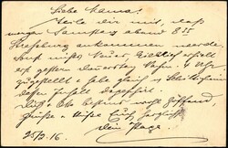 1916, Luxembourg, entier postal à 5c avec complément ...