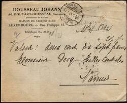 1924, Luxembourg, lettre chargée affranchie avec "(1x) 5c sur 1c ...