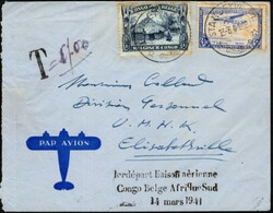 1941, Belgian Congo, airmail envelope (First Flight cover - 1er ...
