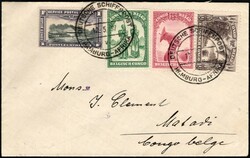 1937, D. LIVADIA, Belgian Congo, envelope, franked with (1x) 1fr - ...