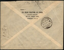 1919, ANVERSVILLE (2), Belgian Congo, envelope, written on board of ...
