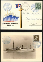 1953, CHARLESVILLE, Belgian Congo, group of 2 postcards, one picture ...