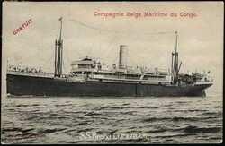 ELISABETHVILLE (1), Belgian Congo, picture postcard (view of the ship ...