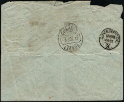 1896, Congo Free State, envelope, franked with (2x) 25c orange - Mols ...