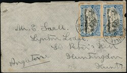 1906, Congo Free State to Great Britain, envelope, franked with (2x) ...