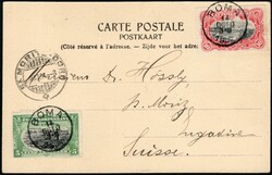 1904, Congo Free State to Switzerland, picture postcard, franked with ...